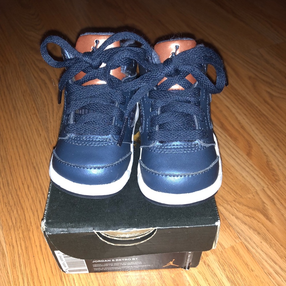 Navy and old gold Jordan’s